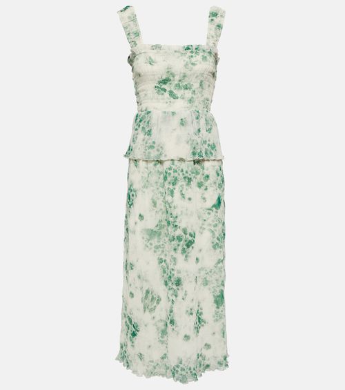 Ganni | Floral pleated georgette midi dress | Realry