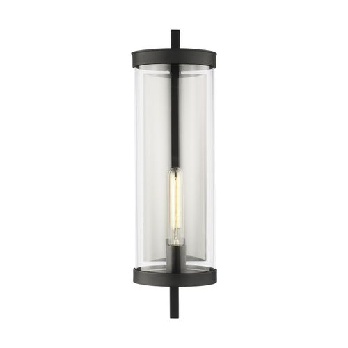 Visual Comfort Studio Eastham Outdoor Wall Light in Textured Black by Chapman & Myer