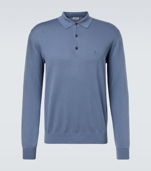 Cotton polo sweater