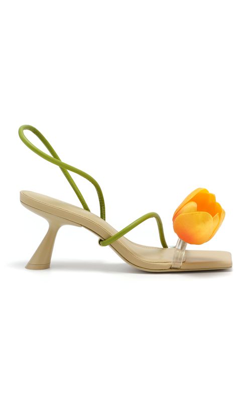 Ria Sculptural Leather Sandals