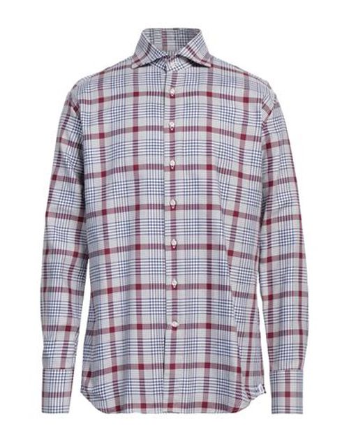 Man Shirt Burgundy Size 15 Cotton