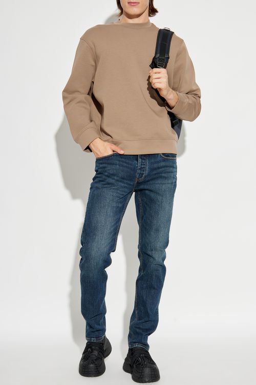 Sweatshirt With Logo, Men's, Beige