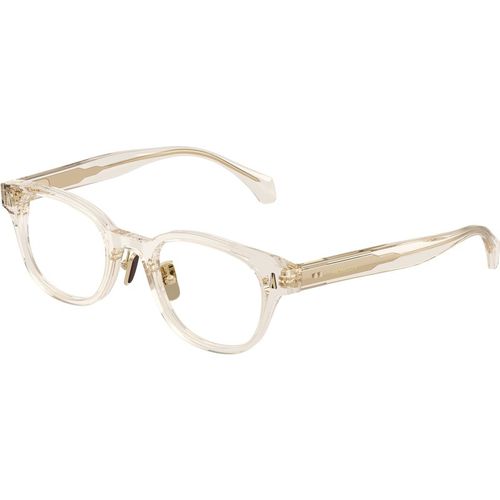 Moncler Unisex Moncler ME2021D 3003 Monturas ópticas Acetato Marrón Transparente Redonda Norma