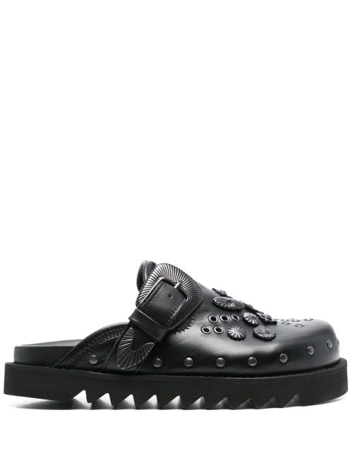 Eyelet-metal mules - Black