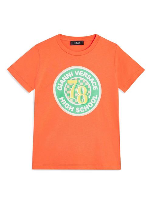 Varsity logo-print T-shirt - Orange