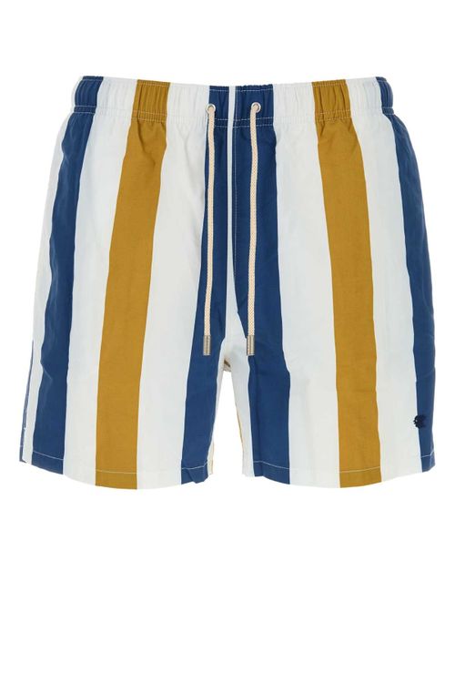 Striped Nylon Swimming Shorts — Multicolor