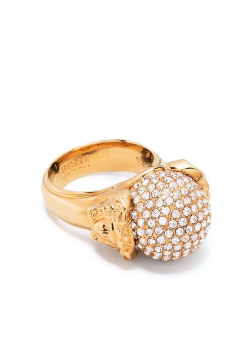 Crystal-embellished ring - Gold