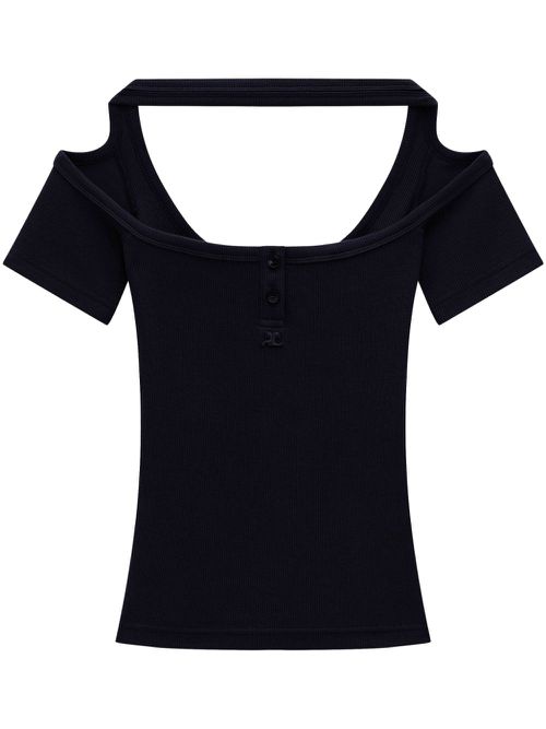 Hyperbola 90's ribbed T-shirt - Black