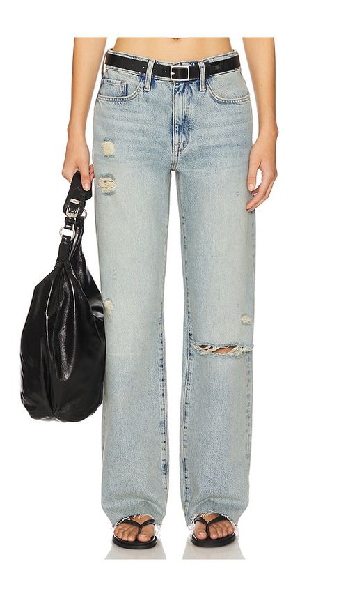 Triarchy Birkin Mid Rise Straight Leg in Blue. -  32 also in 24, 25, 26, 27, 28, 29
