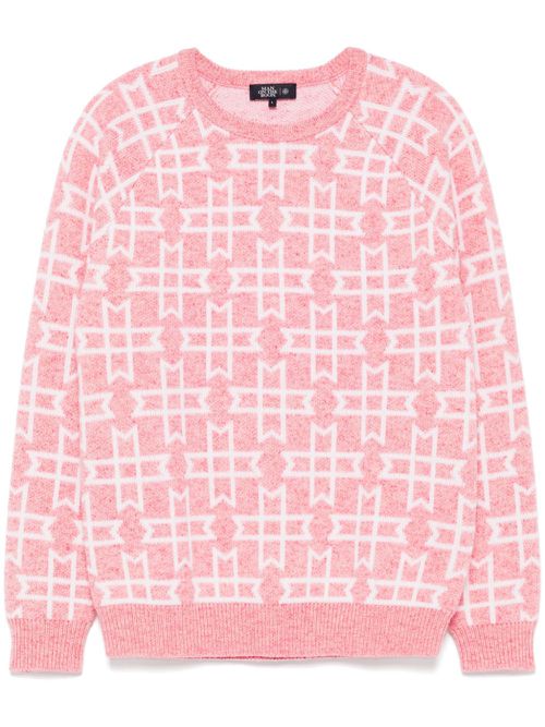 Logo-jacquard jumper - Pink