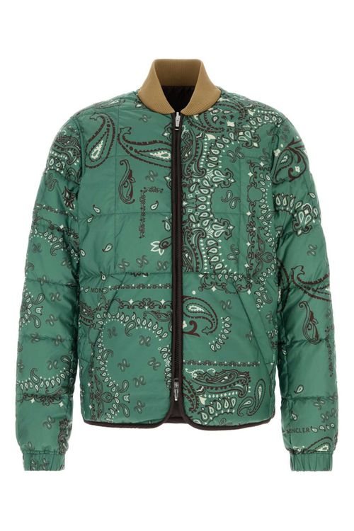 Green Paisley Bomber Jacket