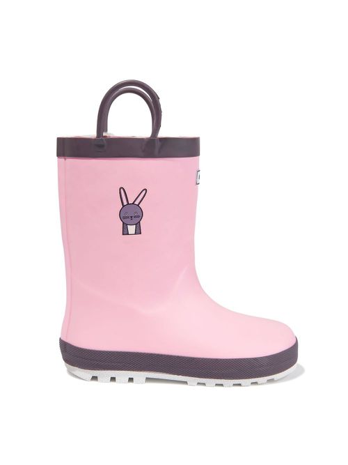 Roarsome Hop logo-appliqué Welly rain boots - Pink