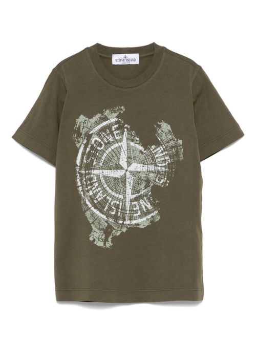 Boys Green Graphic T-Shirt