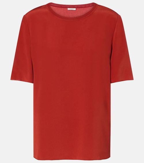 Rubin silk crêpe top