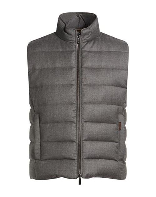 Man Vest Grey Size 36 Virgin Wool, Cashmere