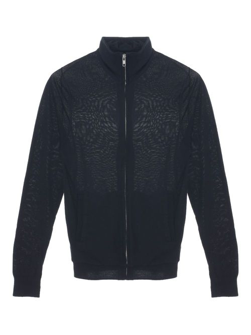 Zip-up cardigan - BLACK