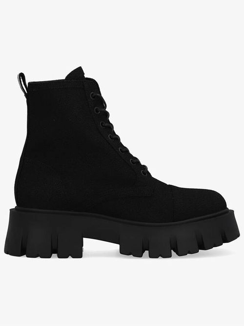 Lace-up chunky-sole boots - Black