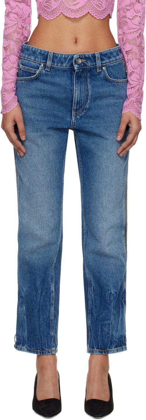 Blue Zip Jeans