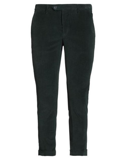 Man Pants Dark green Size 30 Cotton, Elastane