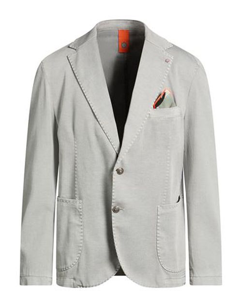 Man Blazer Light grey Size 46 Cotton, Elastane