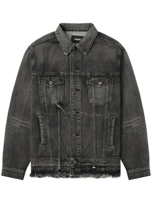 Belted denim jacket - Black