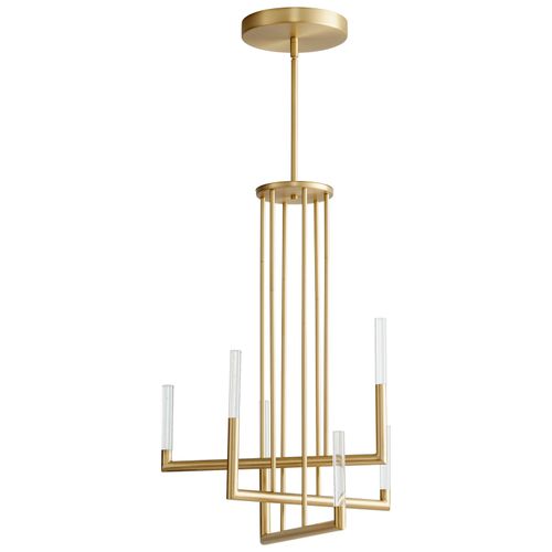 Aged Brass LED Chandelier from the Lustre Collection
