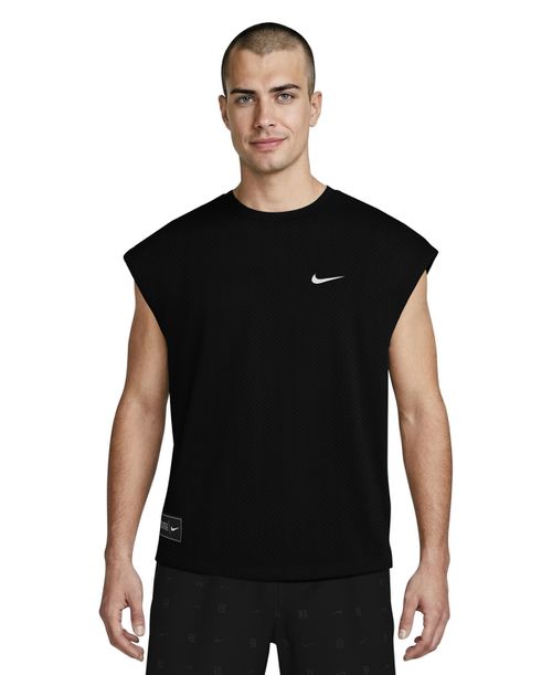Men's Cover-Up Swim Crop Top - Black