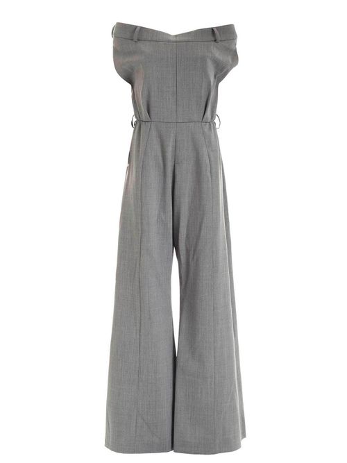 Gabardine jumpsuit in grey