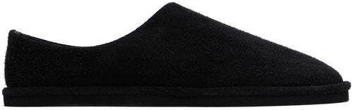 AURALEE Black Suede Slippers