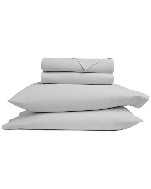 Cotton Percale Solid Brushed & Washed Bed Sheet Set