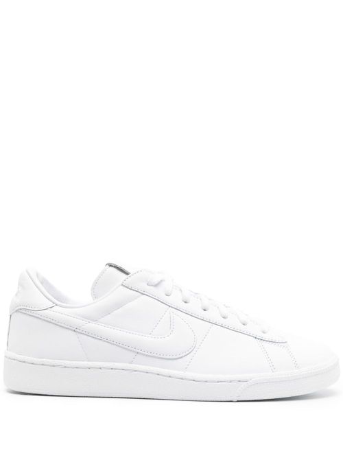 X Nike swoosh-embroidery leather sneakers - White