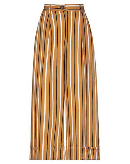Woman Pants Camel Size 6 Viscose, Polyester, Metal