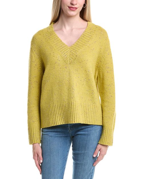 Boxy V Wool & Cashmere-Blend Sweater