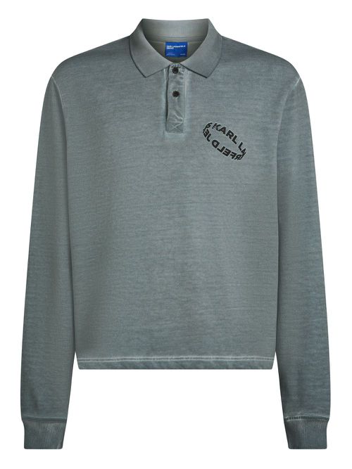 Karl Lagerfeld Jeans logo-print polo sweatshirt - Grey
