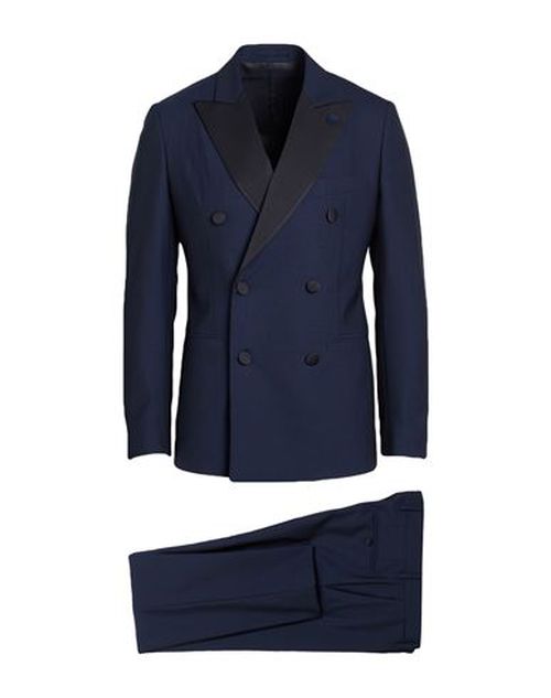 Man Suit Midnight blue Size 40 Wool, Elastane