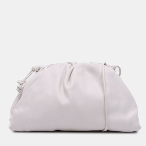 Bottega Veneta White Lambskin The Mini Pouch Crossbody