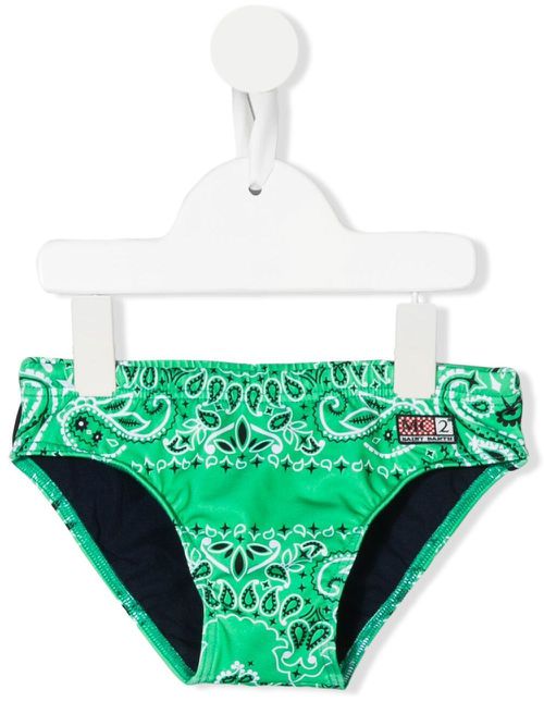 Banadana-print swim trunks - Green