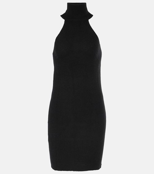 Carmen ribbed-knit cashmere minidress