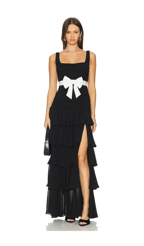 MAJORELLE Flora Gown in Black. XS. Also in M