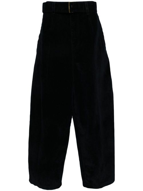 Curved belted jeans - Blue