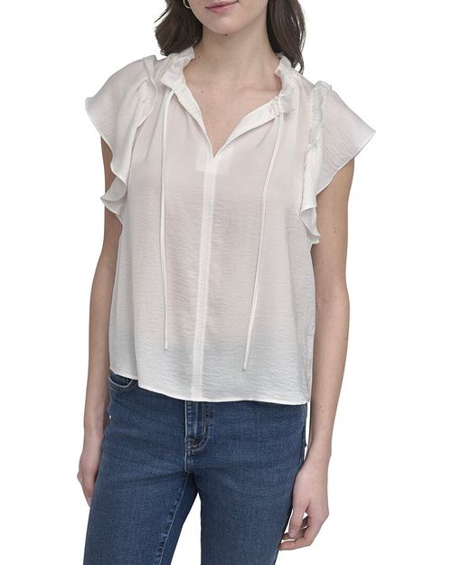 Ruffle Neck Top