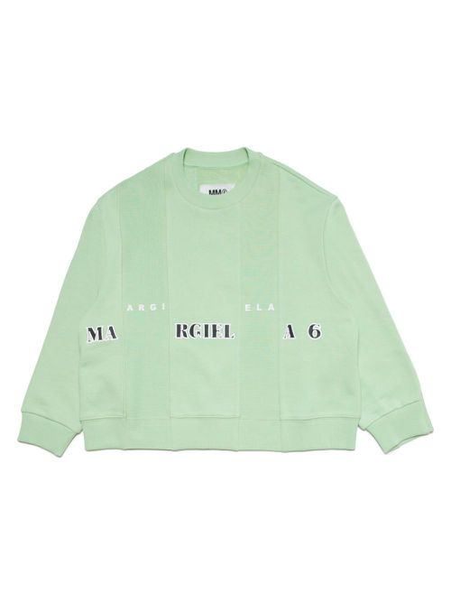 Logo-print cotton sweatshirt - Green