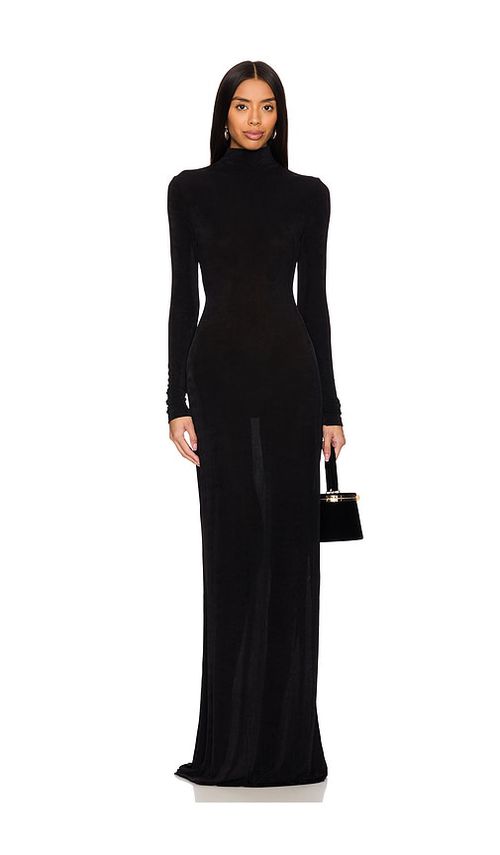 SEROYA Kim Maxi Dress in Black - Black. L also in