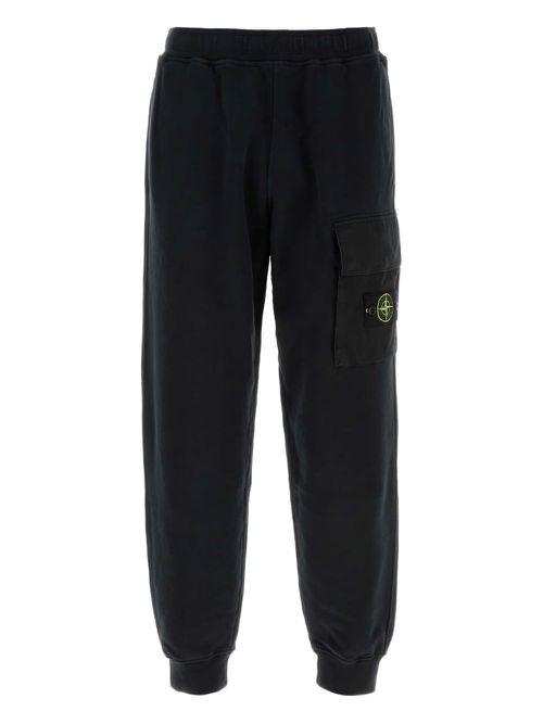 Cotton cargo track pants - Black