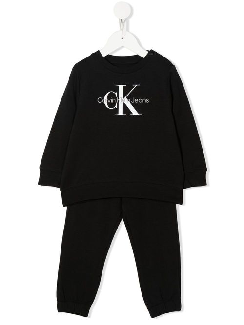 Logo-print tracksuit set - Black