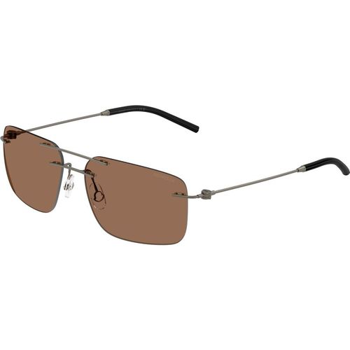 Moncler Unisex Moncler ME4003 DOPPLER 100273 Gafas de sol Acero Gris Marrón Cuadrada Norma
