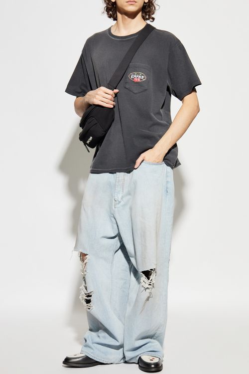 T-shirt With Logo, Men's, Grey