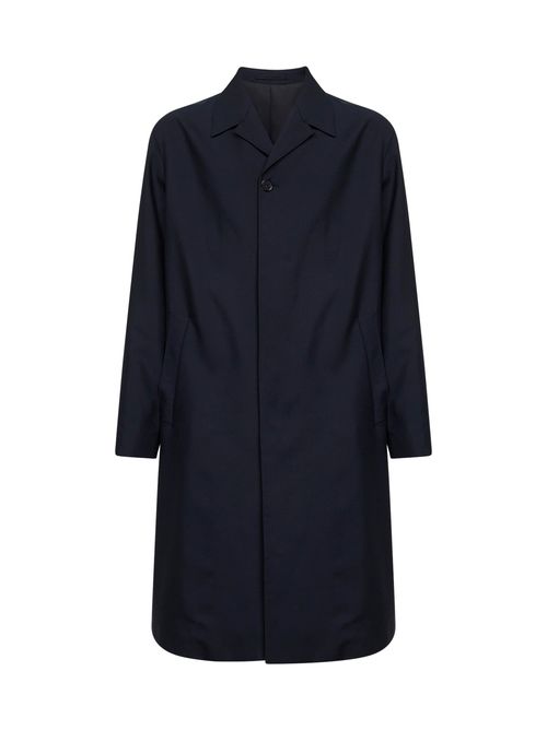 Virgin Wool-Mohair Coat — Navy