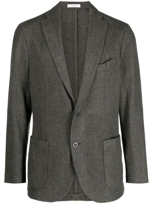 Notched-collar single-breasted blazer - Green
