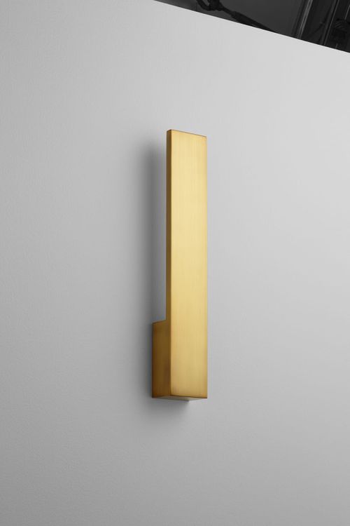 Oxygen Icon Wall Sconce in Aged Bras